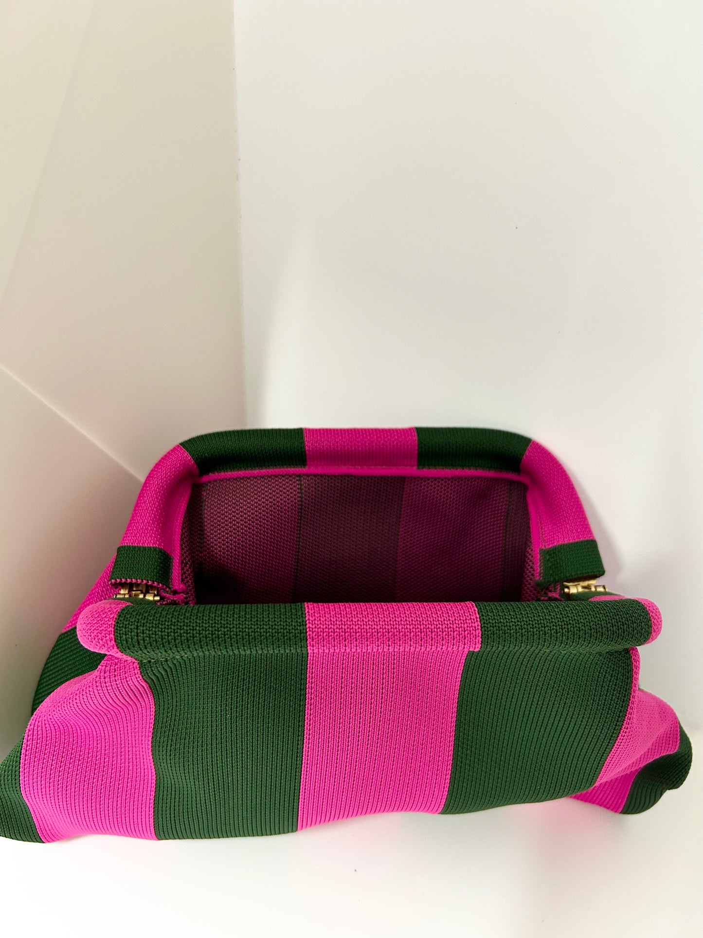 Tasche dunkelgrün-pink