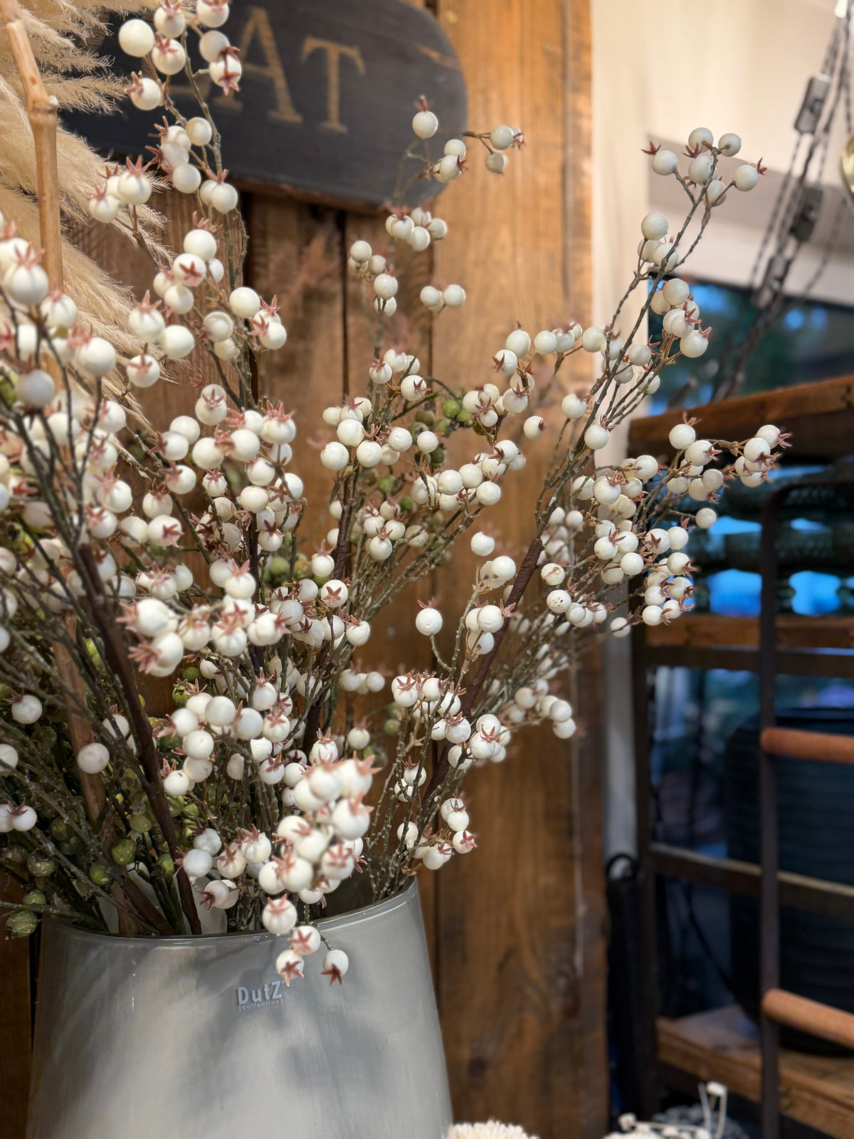 Seidenblume/Kunstblume Schneebeere XL