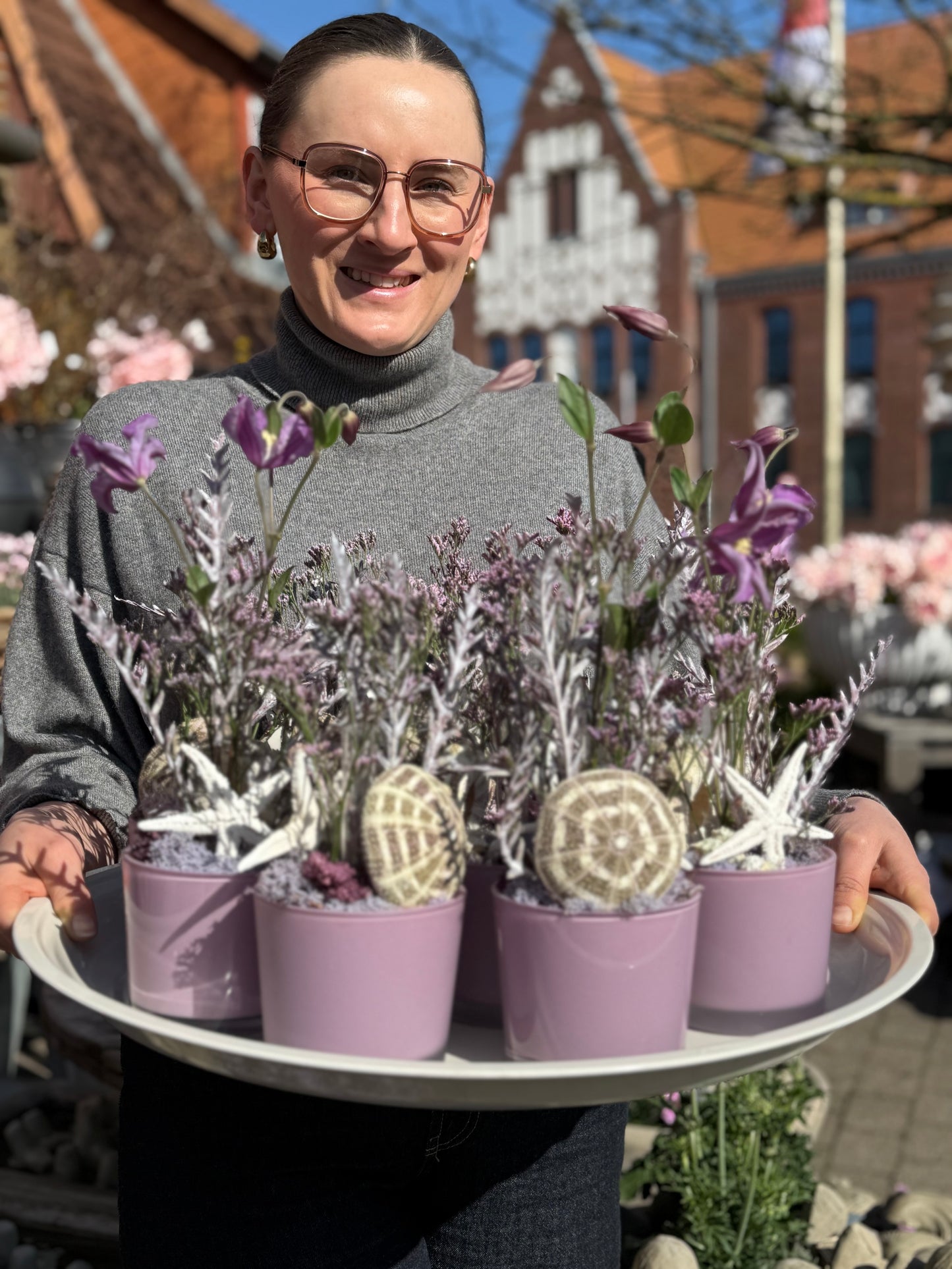 Gesteck trocken mit Rörchen für frische Blüte (frische Blüte nicht mit im Paket )