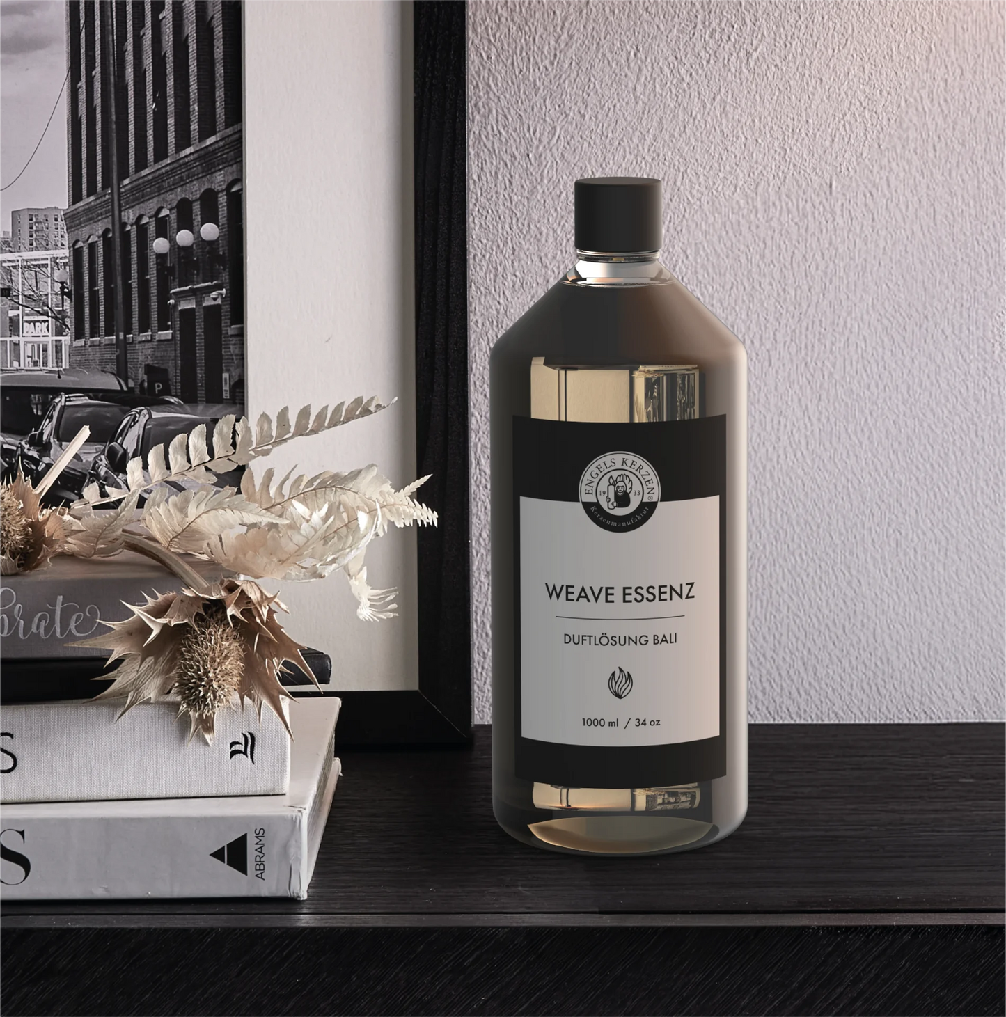 Nora Weave L Glasflakon inklusive Duftstab und 1 Liter Duftessence