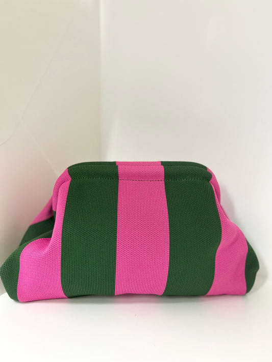 Tasche dunkelgrün-pink