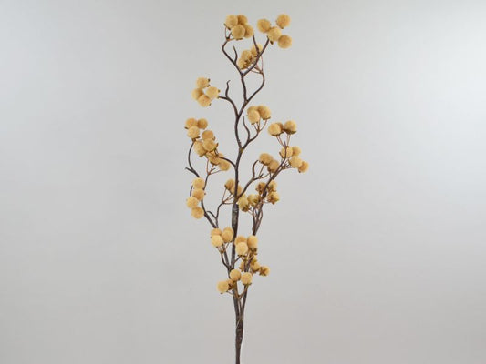 Seidenblumen Miniallium-Zweig Grau-Gelb Seidenblume/Kunstblume