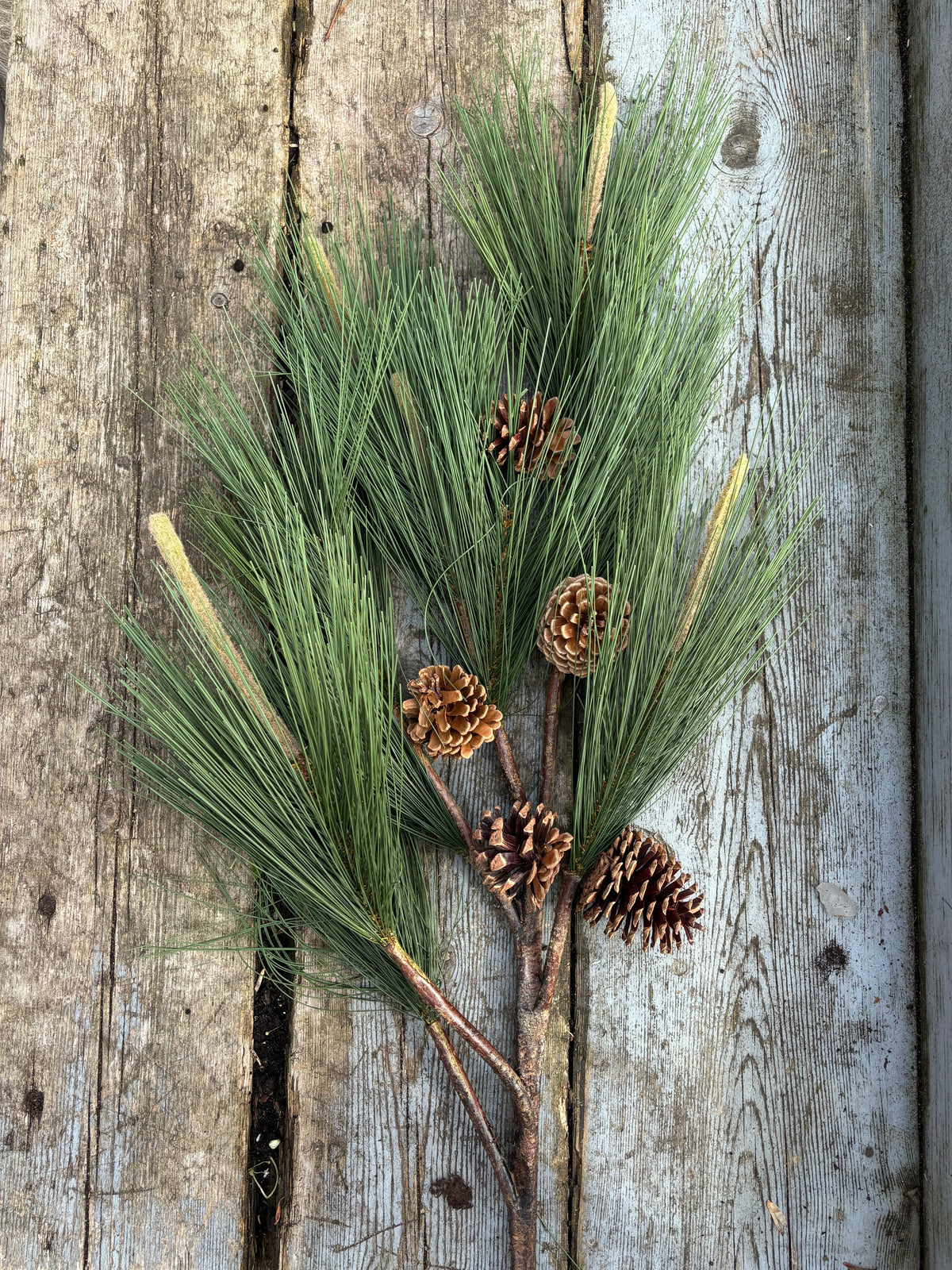Kunstblume Kiefernzweig groß