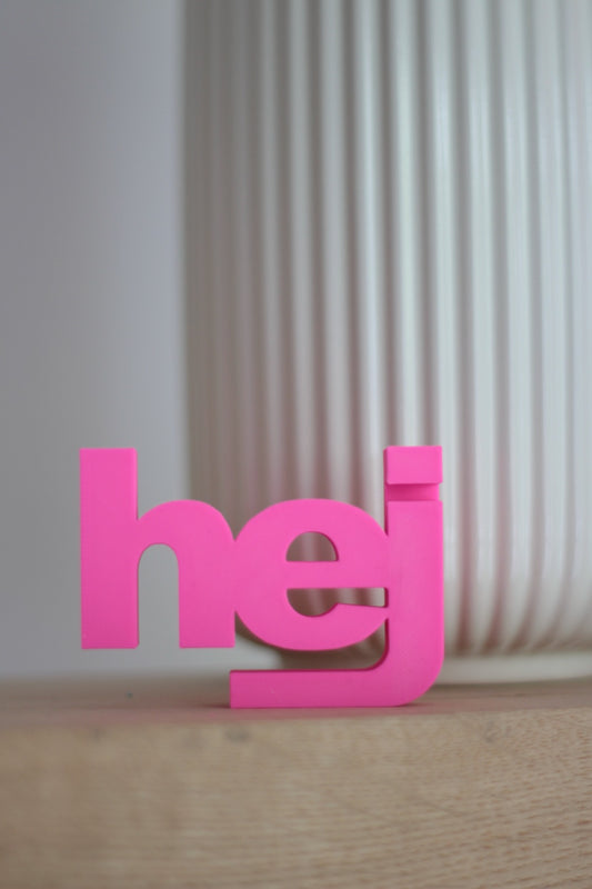 "Hej" Aufsteller