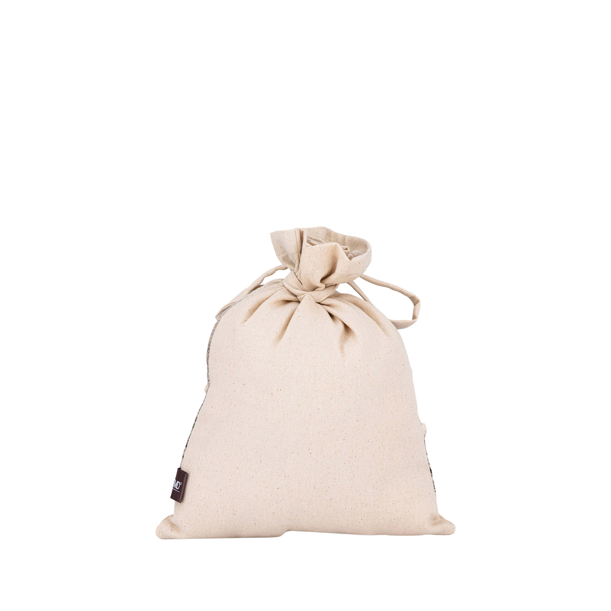 Cremefarbene Baumwolltasche mit Tannenbäume S