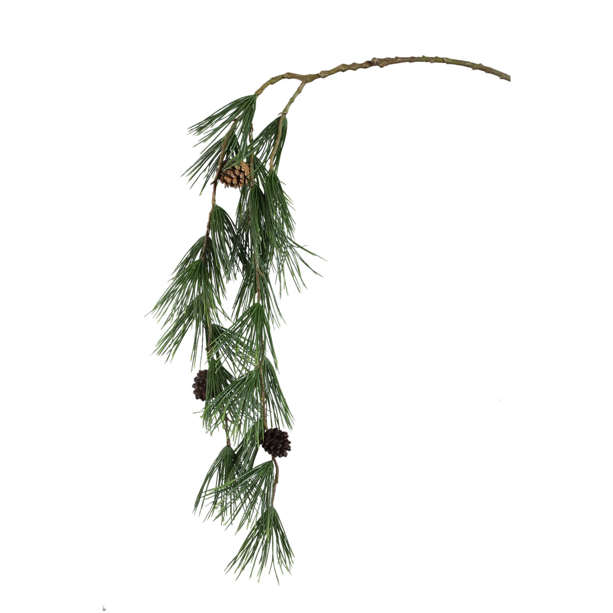 Kunstblume/Seidenblume Grüner hängender Kiefernzweig