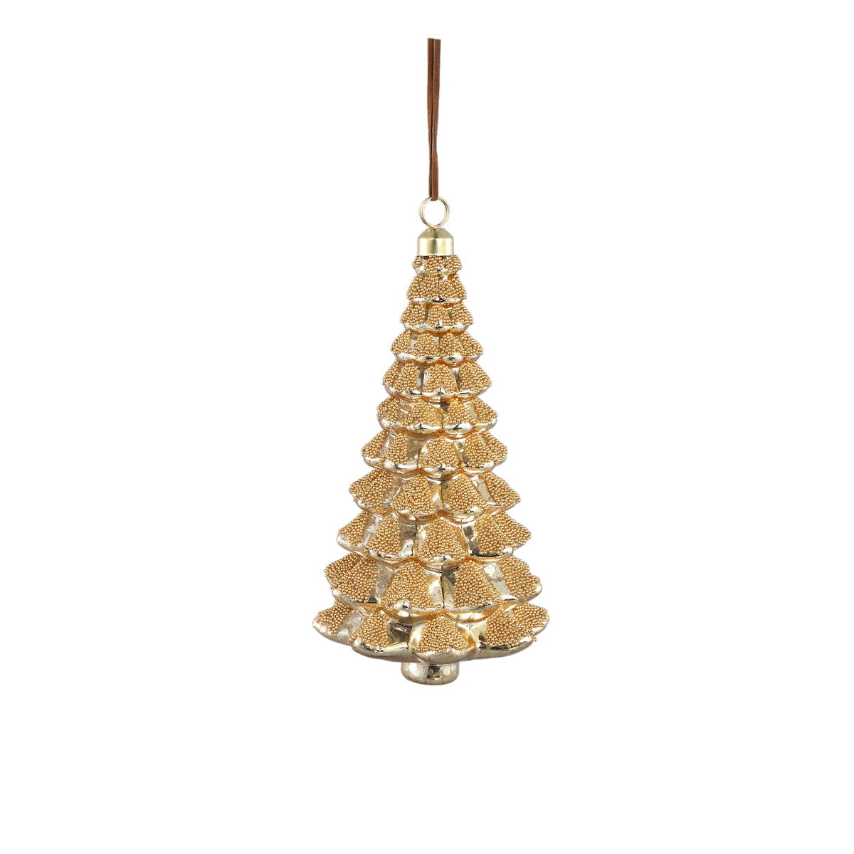 Glastannenbaum Baumhänger Luca in Gold in zwei Größen