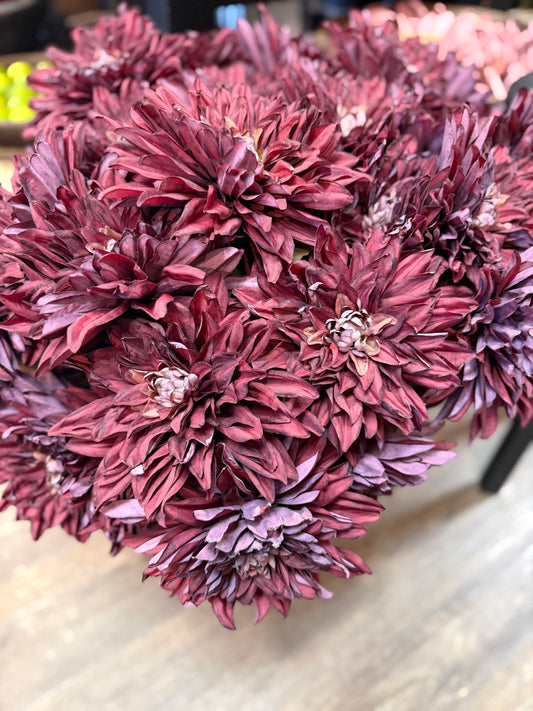 Seidenblume/Kunstblume  Dahlie XXL Pflaume