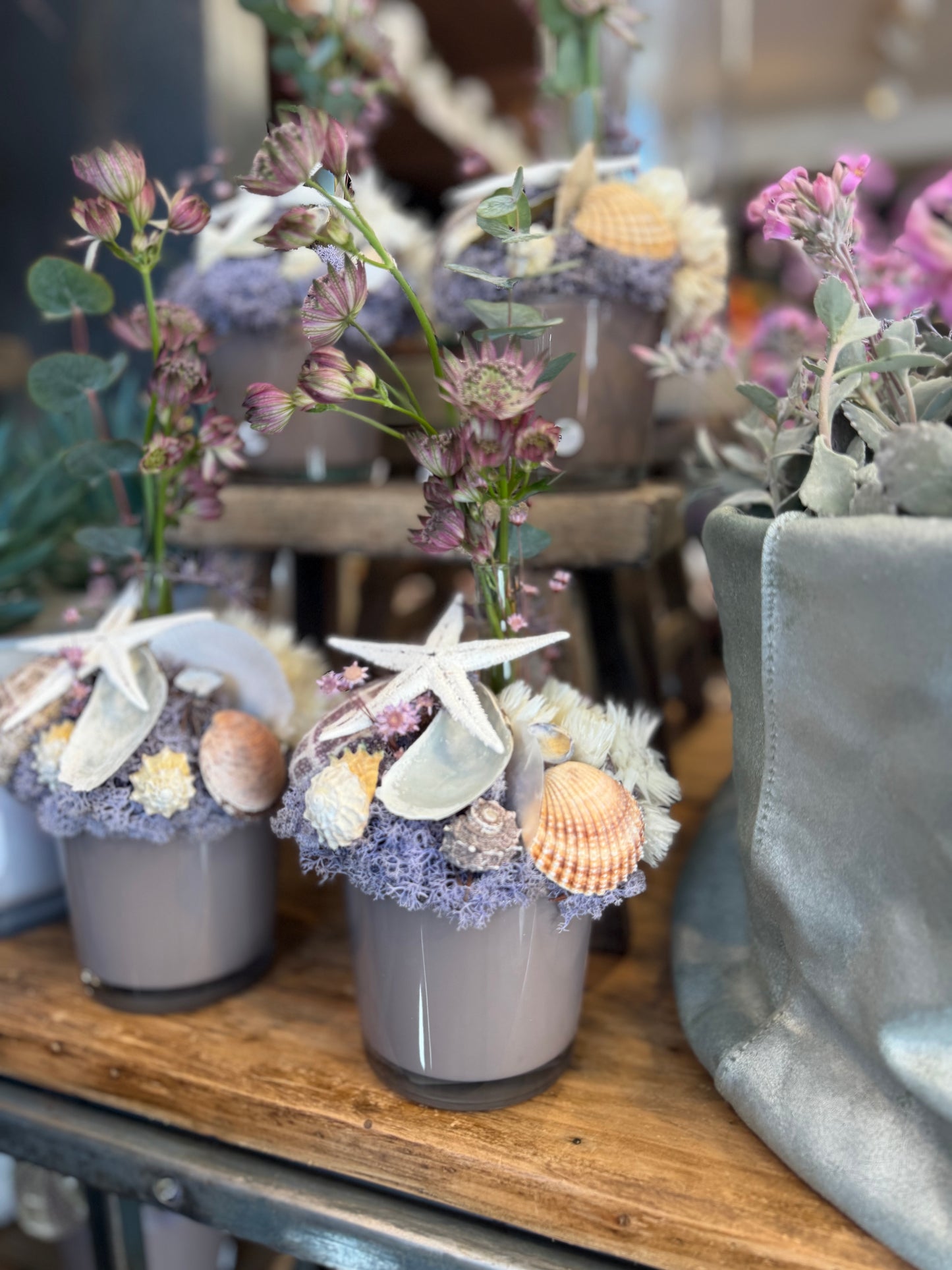 Maritimes Gesteck mit Mini Vase