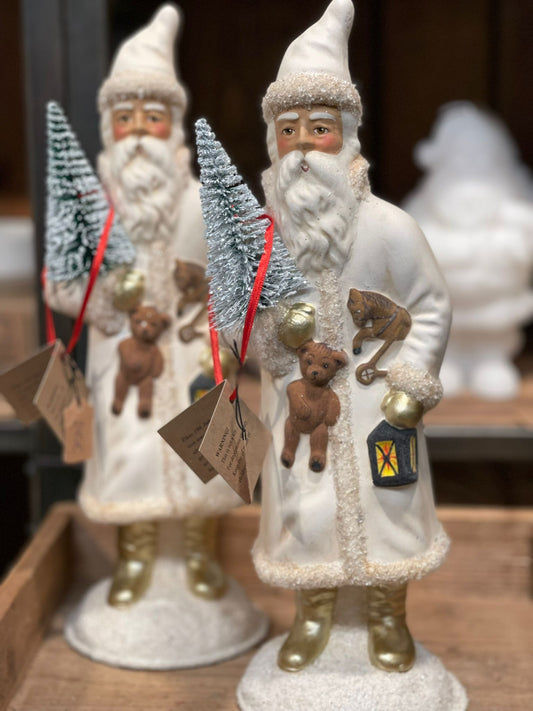 Nikolaus Nostalgie (Weiss, mit Laterne)