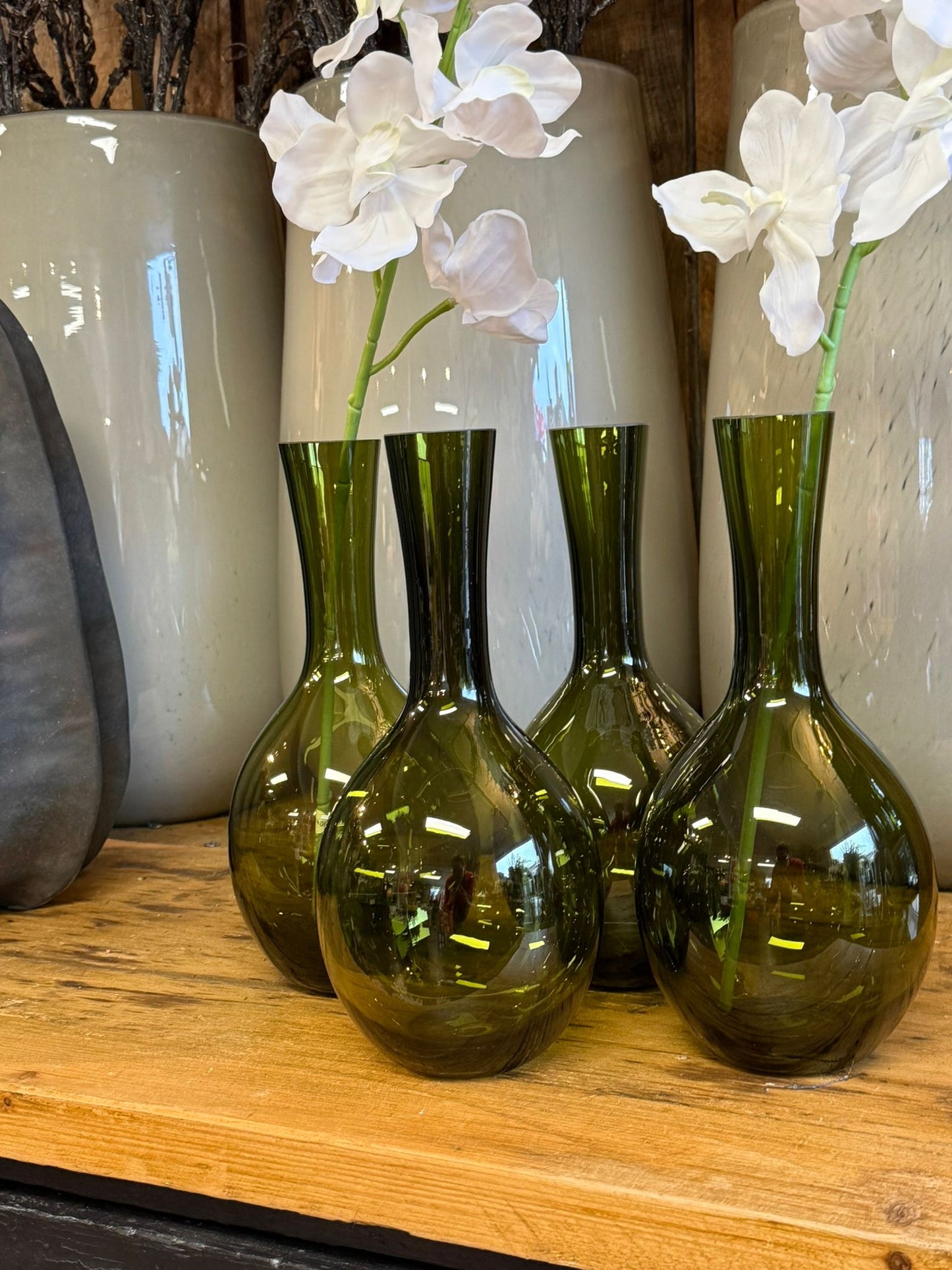Glasvase Flaschenvase Grün