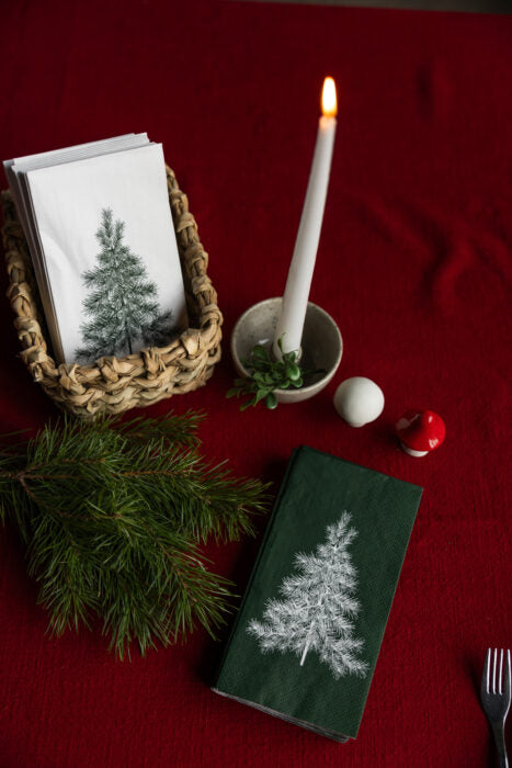 Julgran Papierserviette Weiß von Storefactory