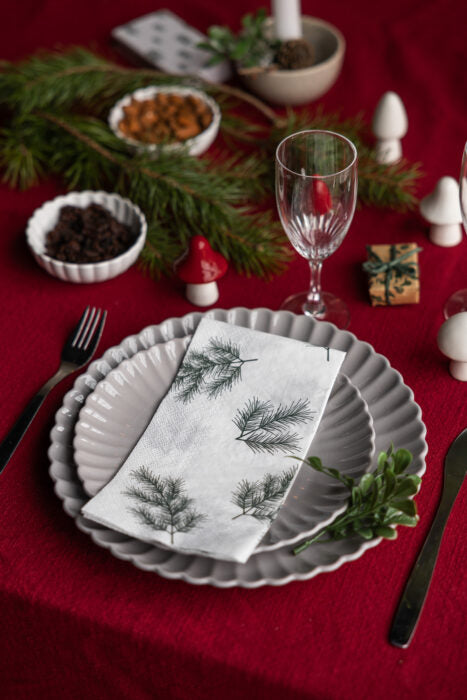 Julgran Papierserviette Weiß von Storefactory
