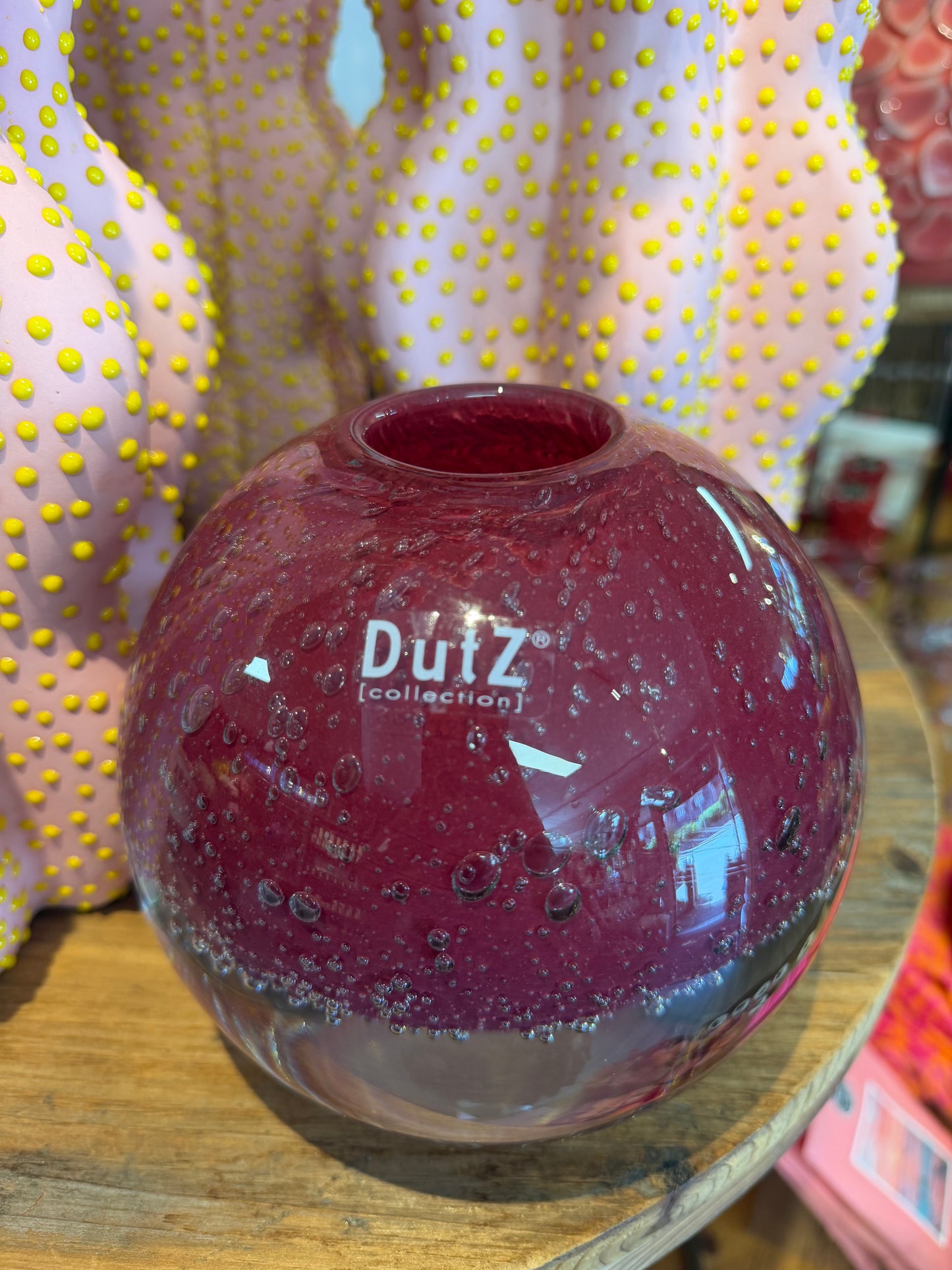 DutZ Kugelvase Kula in Raspberry