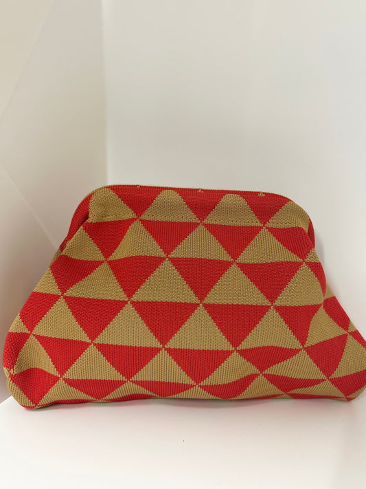 Tasche sand-rot Dreiecke