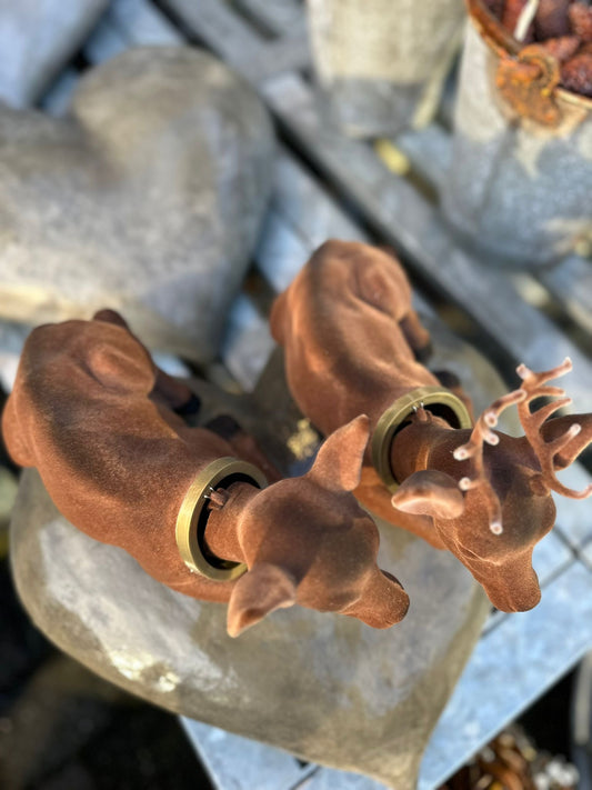 Wackelhirsch oder Reh in verschiedenen Farben