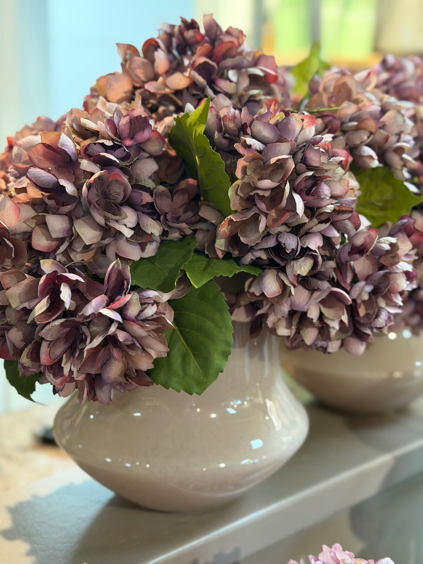 Seidenblume Hortensie Mauve kurz