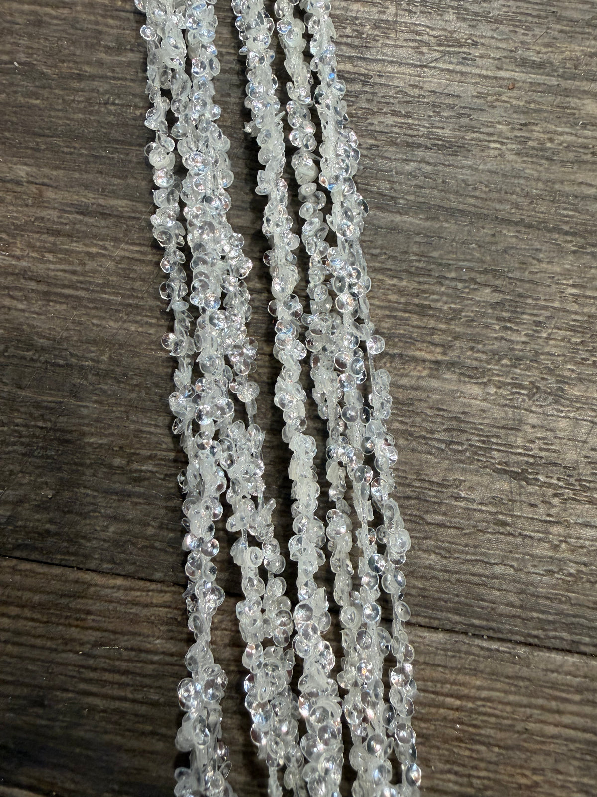 Kunstblume Weißer Glitzer Zweig