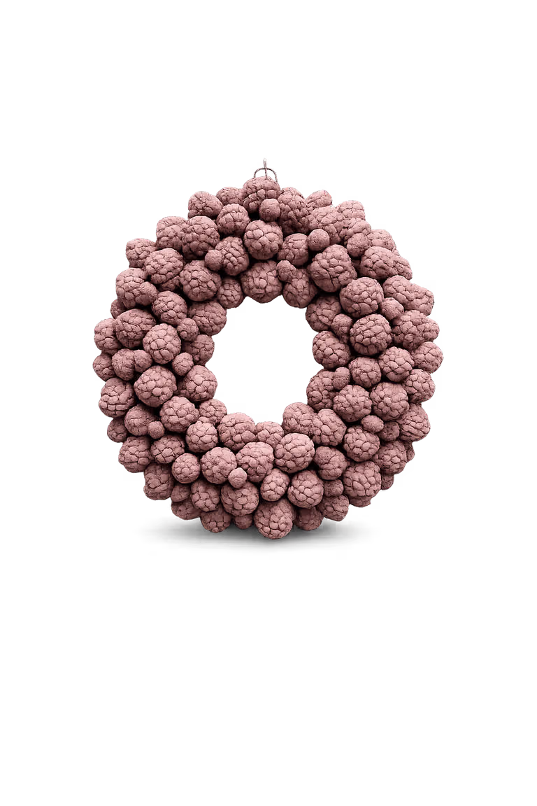 Kranz aus Ata Früchten in Pink