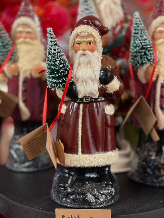 Nikolaus Nostalgie (dunkelrot, mit Perlen)