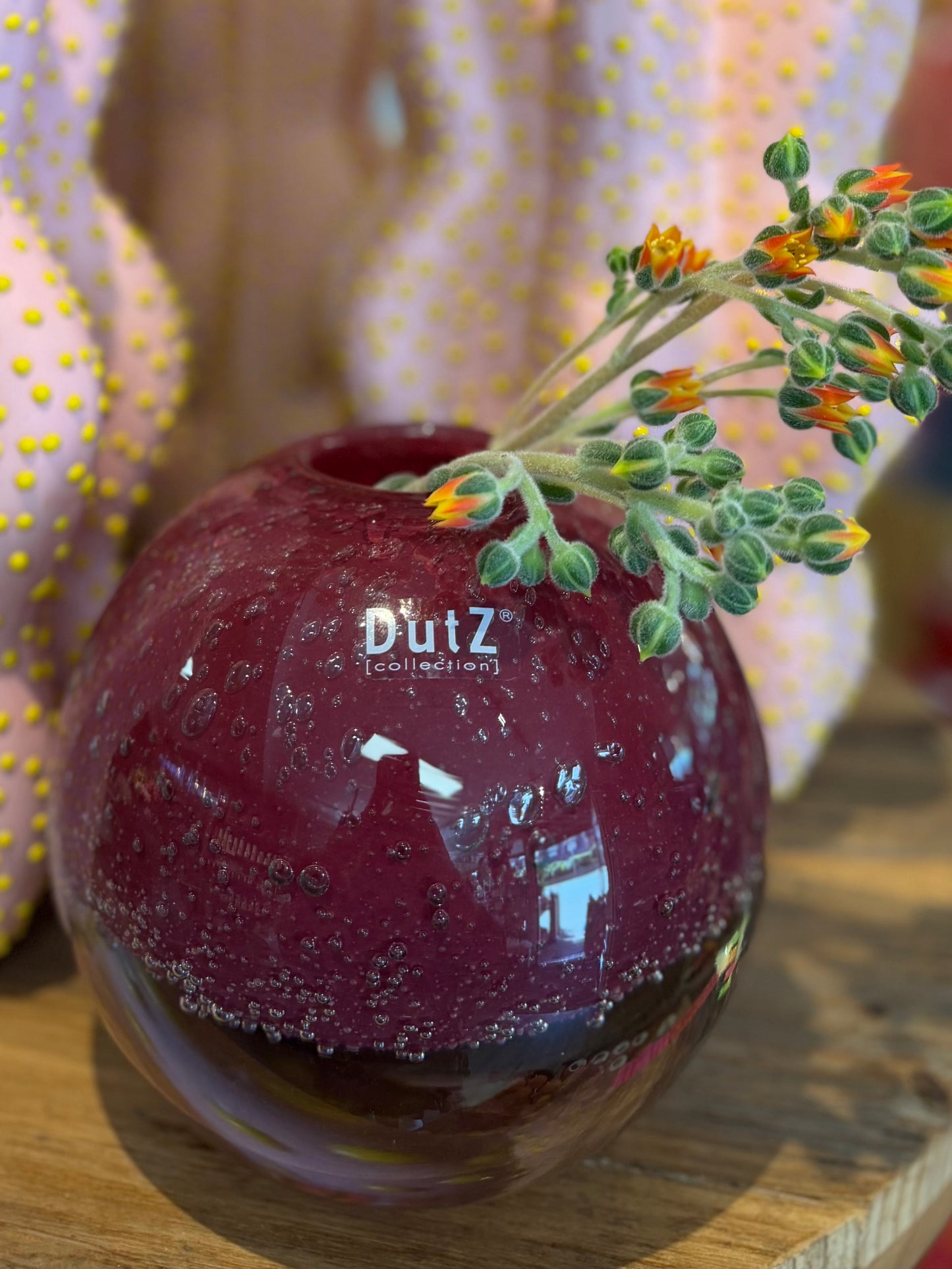 DutZ Kugelvase Kula in Raspberry