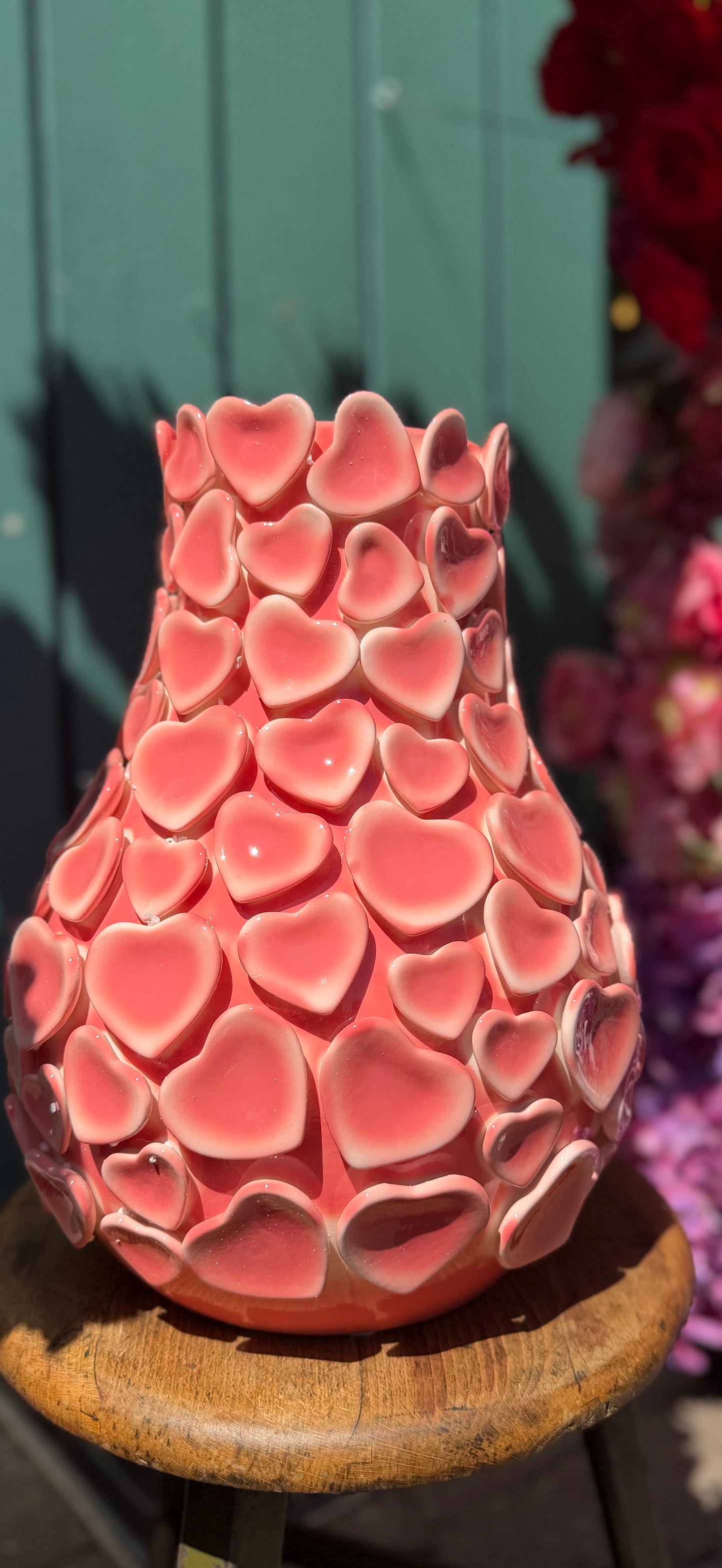 Herzvase Pink