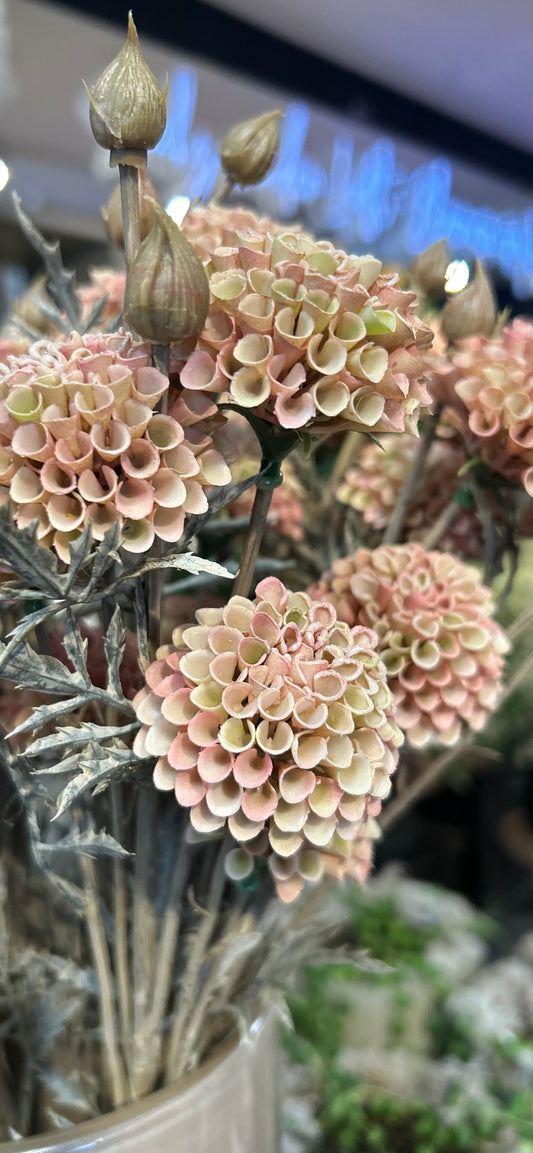 Seidenblume Dahlie Pink