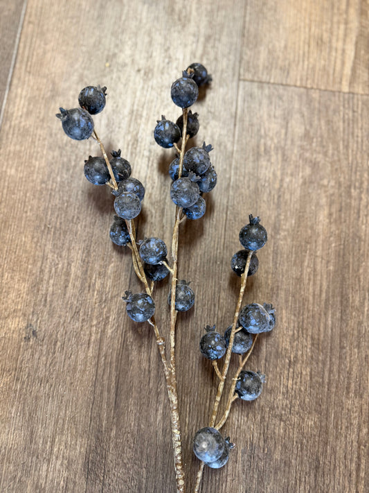 Seidenblume/ Kunstblume Heidelbeere am Ast