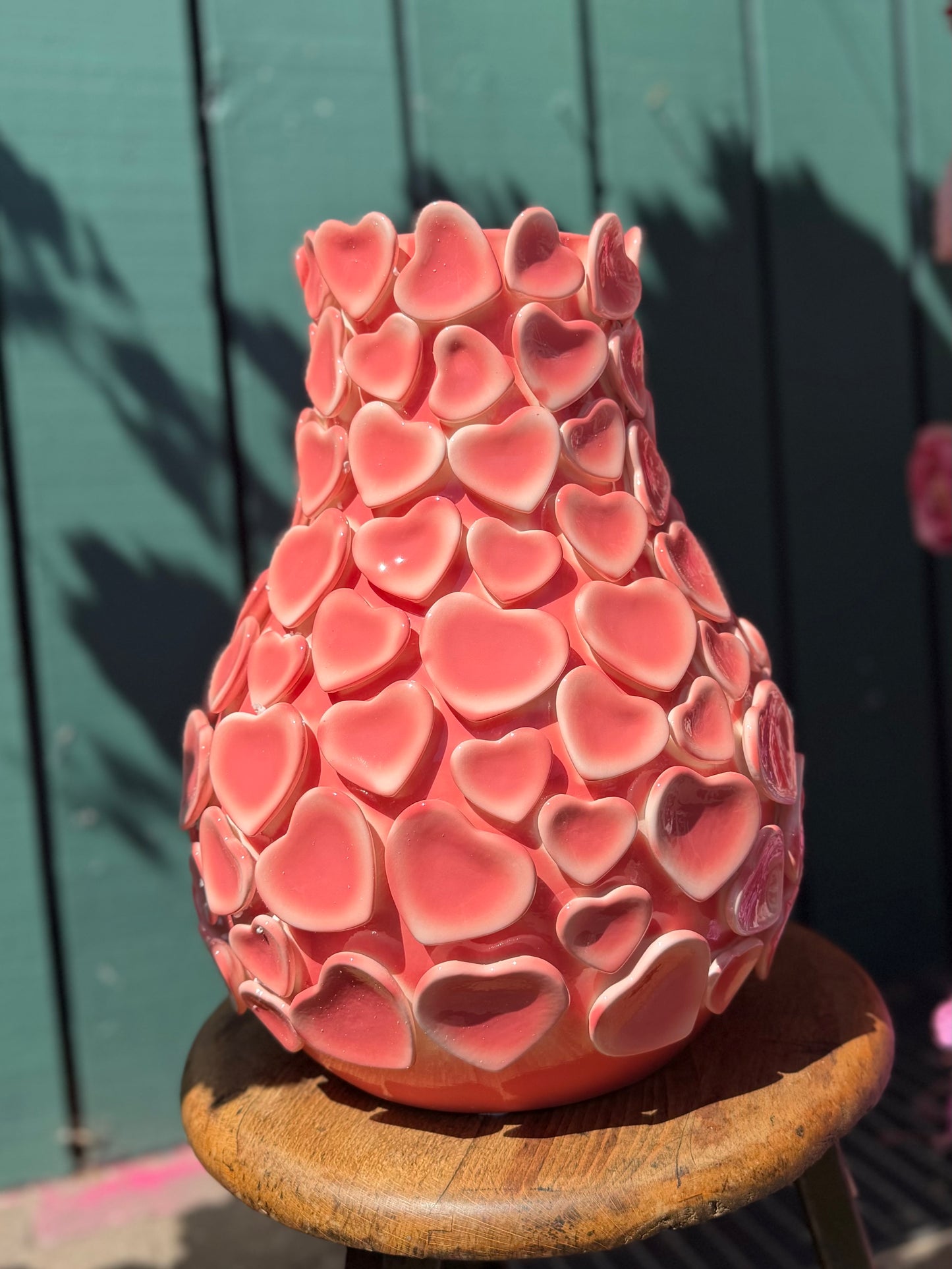 Herzvase Pink