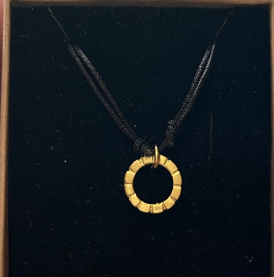 Susi Cala Camu Circle Mini Nylon Kette Silber vergoldet
