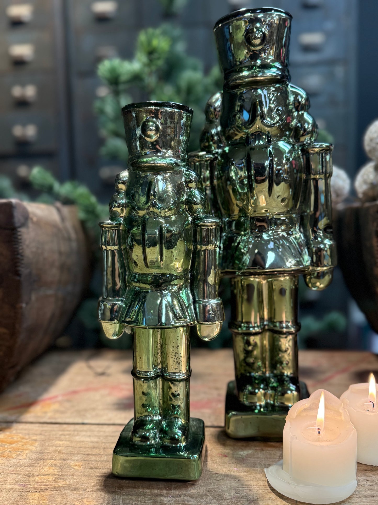 Nussknacker Glas Grün L