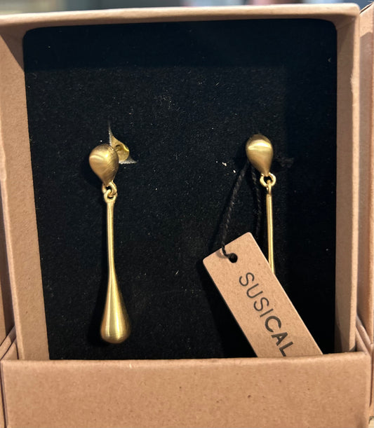 Susi Cala Teardrop Ohrringe Silber vergoldet