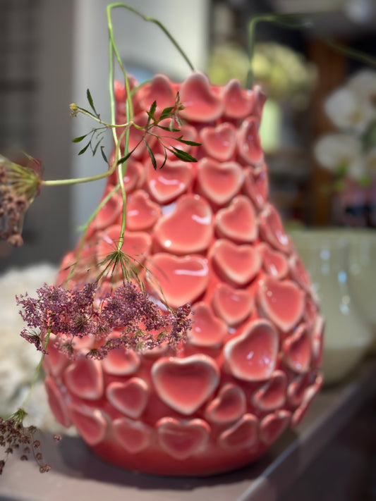 Herzvase Pink