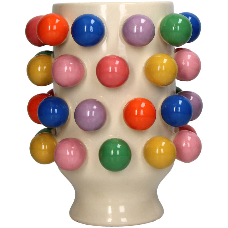 Vase Helena mit bunten Kugeln