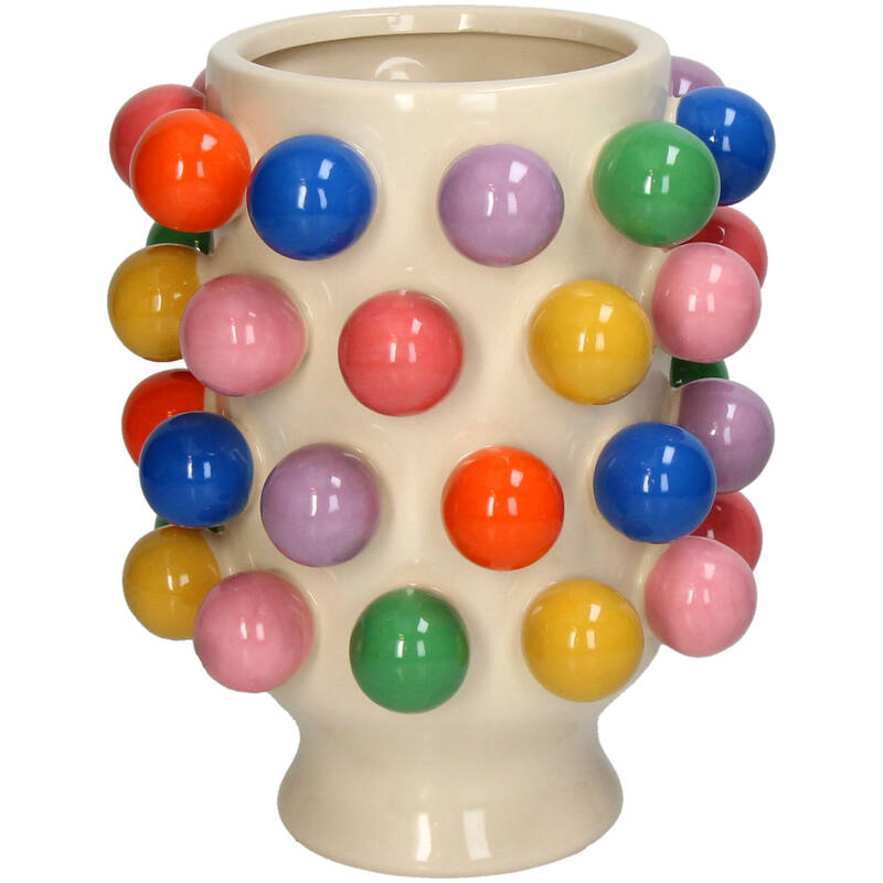 Vase Helena mit bunten Kugeln