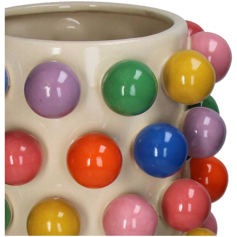 Vase Helena mit bunten Kugeln hohe Form