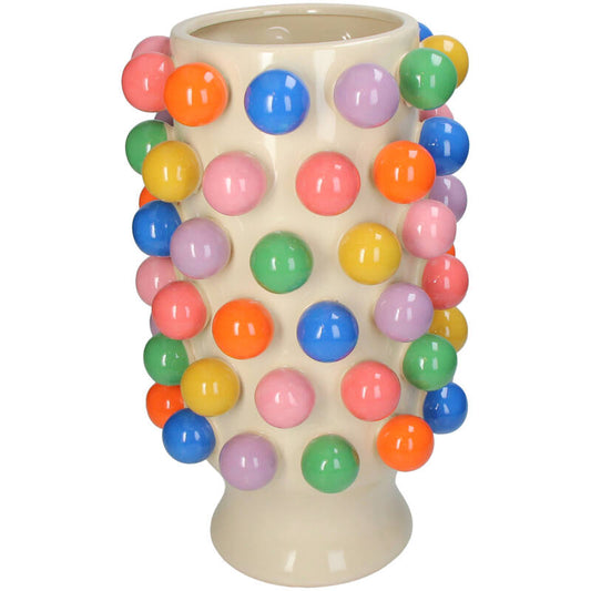 Vase Helena mit bunten Kugeln hohe Form