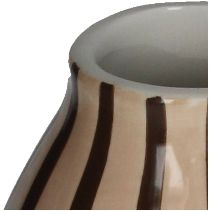 Vase Streifen Braun