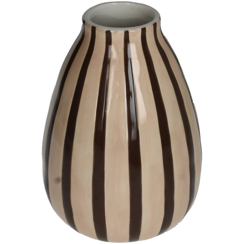 Vase Streifen Braun