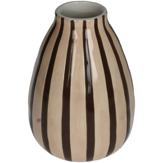 Vase Streifen Braun