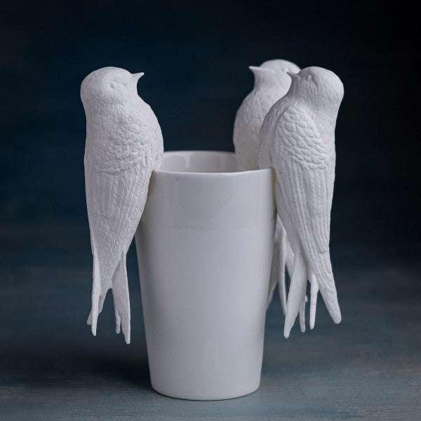 Porzellan Schwalbe Vogel Deko-Objekt
