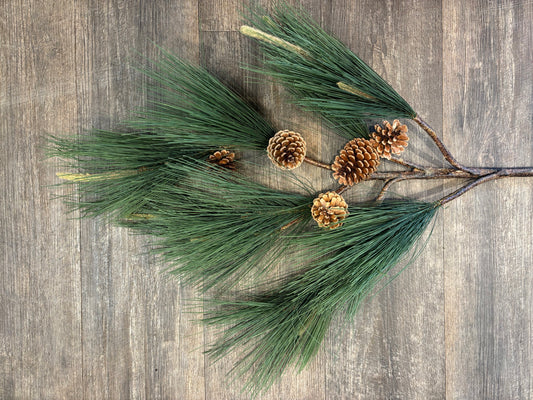 Kunstblume Kiefernzweig groß