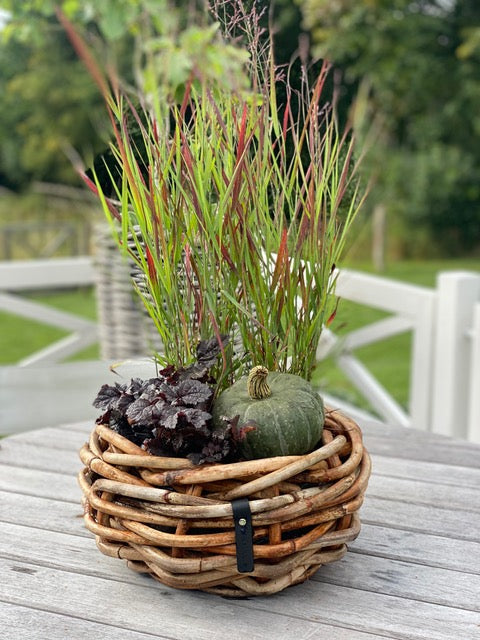 Rattan Korb / Pflanzschale Bowl Klein:Ø36 x H17 cm  von A2 Living