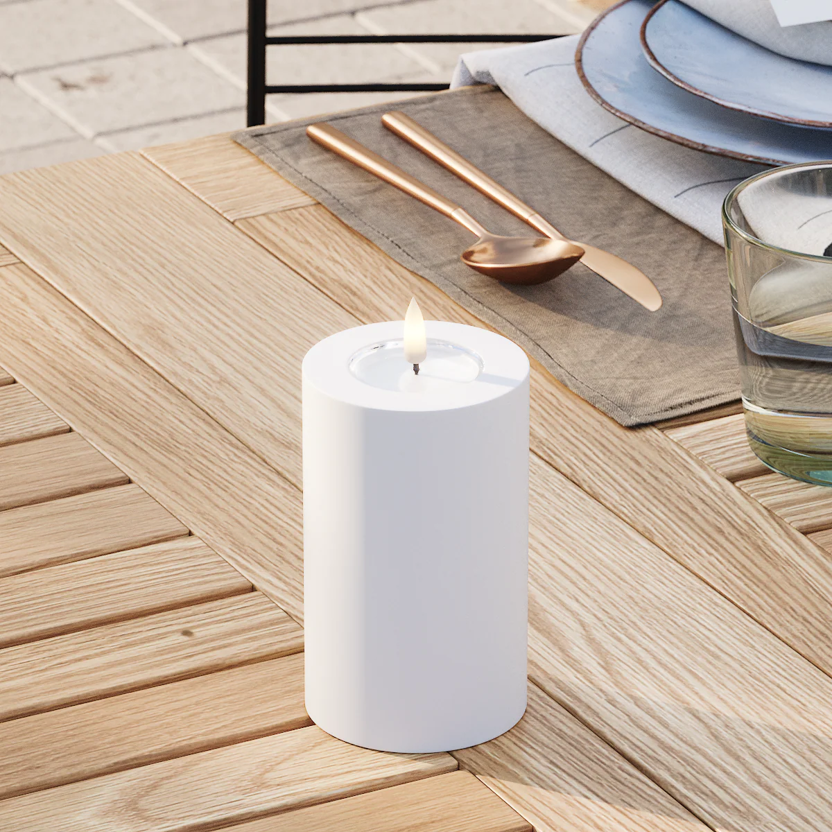 LED Kerzen OUTDOOR in Weiß von Deluxe