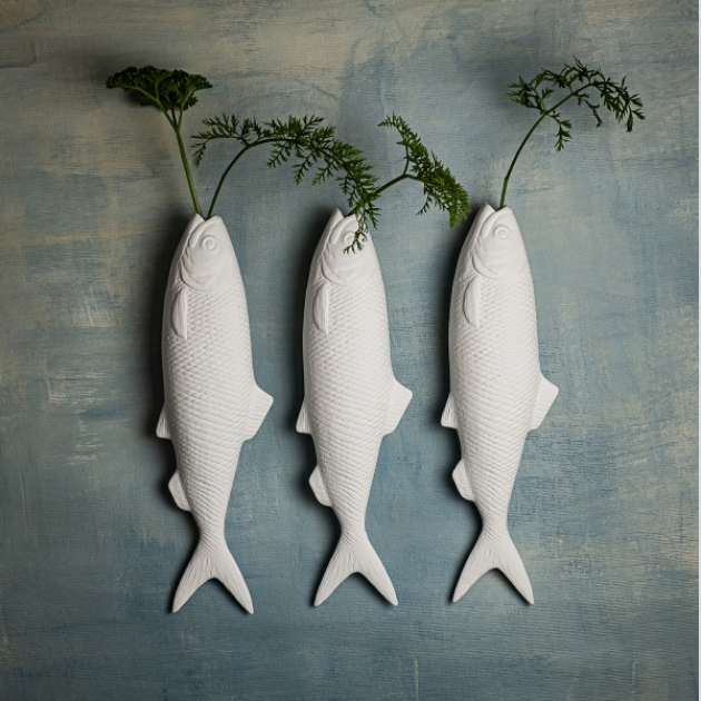 Porzellan Wandvase Hering Elke