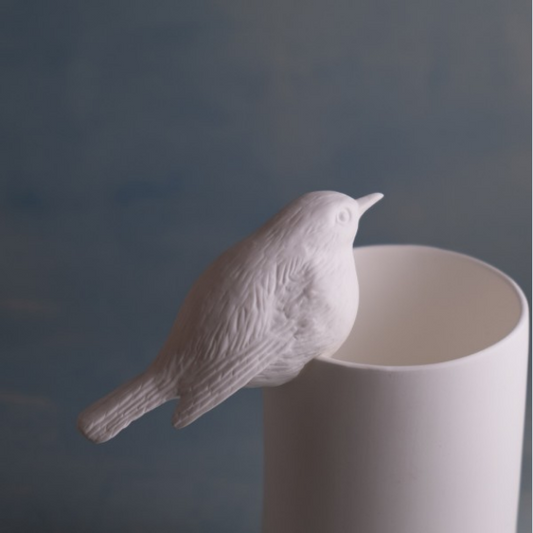 Porzellan Rotkehlchen Vogel Deko-Objekt