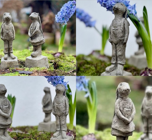 Gartenkunst Häsin Gretel aus der Hasenschule vom Atelier Sir William