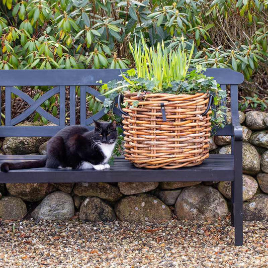 A2 Living Rattan-Korb rund Maxi Low 41×39 cm