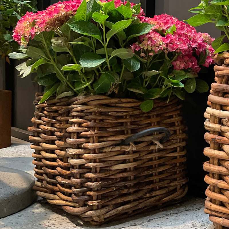 A2 Living Rattan-Korb quadratisch Maxi Low 41×39 cm