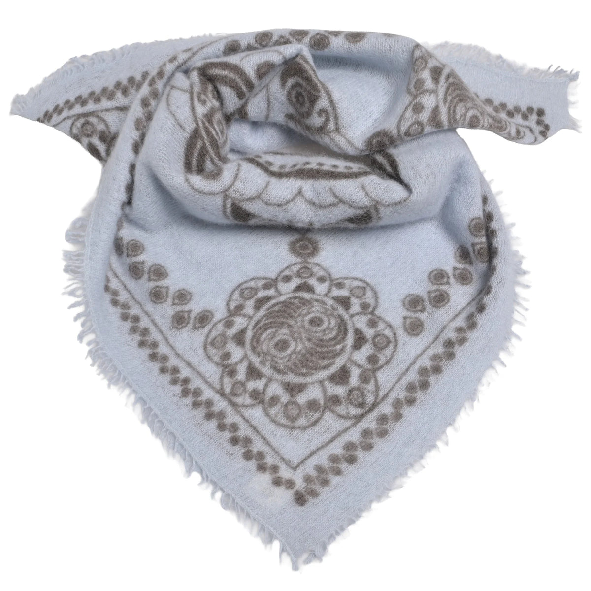Cashmere Schal/Bandana Ornament in Frosty
